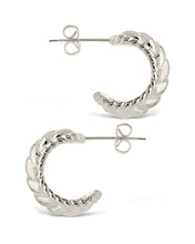 Load image into Gallery viewer, Kalina Quilted Huggie Hoop Earrings
