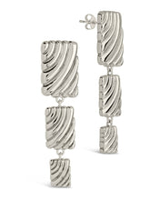 Load image into Gallery viewer, Haydée Triple Textured Drop Stud Earrings
