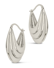 Load image into Gallery viewer, Elodie Textured Statement Hoop Earrings

