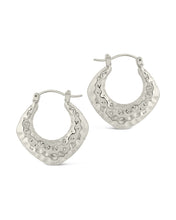 Load image into Gallery viewer, Darla Hammered Hoop Earrings
