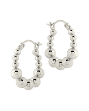 Load image into Gallery viewer, Graduated Bubble Sphere Hoop Earrings
