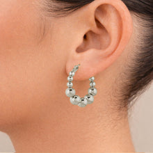 Load image into Gallery viewer, Graduated Bubble Sphere Hoop Earrings
