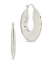 Load image into Gallery viewer, Paige Flat Tube Hoop Earrings

