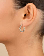 Load image into Gallery viewer, Hazel Textured Twisted Hoop Earrings
