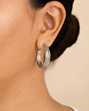 Load image into Gallery viewer, Corinne Textured Braided Hoop Earrings
