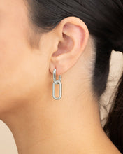 Load image into Gallery viewer, Sable CZ Chain Link Drop Stud Earrings
