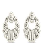 Load image into Gallery viewer, Enid Textured Door Knocker Stud Earrings
