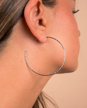 Load image into Gallery viewer, Sterling Silver Textured Hoops
