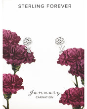 Load image into Gallery viewer, Sterling Silver Birth Flower Stud Earrings
