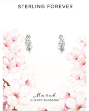 Load image into Gallery viewer, Sterling Silver Birth Flower Stud Earrings
