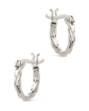 Load image into Gallery viewer, Sterling Silver Simple Twist Hoop Earrings
