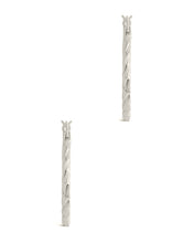 Load image into Gallery viewer, Sterling Silver Anita Textured Hoop Earrings
