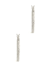 Load image into Gallery viewer, Sterling Silver Anita Textured Hoop Earrings
