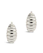 Load image into Gallery viewer, Sterling Silver Graham Ribbed Micro Hoop Earrings
