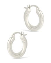 Load image into Gallery viewer, Sterling Silver Janice Twisted Hoop Earrings
