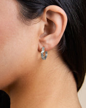 Load image into Gallery viewer, Sterling Silver Mary Textured Hoop Earrings
