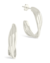 Load image into Gallery viewer, Sterling Silver Monique Twisted Stud Earrings
