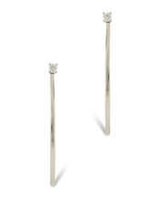 Load image into Gallery viewer, Sterling Silver Kamryn Luxe Stone Accent Hoops
