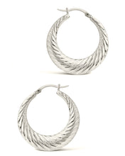 Load image into Gallery viewer, Delia Textured Hoop Earrings
