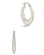 Load image into Gallery viewer, Indy Elongated Hoop Earrings
