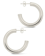 Load image into Gallery viewer, Rory Polished Tube Hoop Earrings
