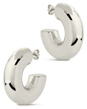 Load image into Gallery viewer, Wynonna Polished Tube Hoop Earrings
