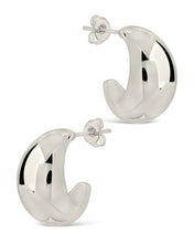 Load image into Gallery viewer, Eclipse Polished Hoop Earrings
