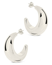 Load image into Gallery viewer, Eclipse Polished Hoop Earrings

