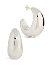 Load image into Gallery viewer, Eclipse Polished Hoop Earrings
