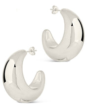 Load image into Gallery viewer, Eclipse Polished Hoop Earrings
