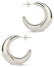 Load image into Gallery viewer, Eclipse Polished Hoop Earrings
