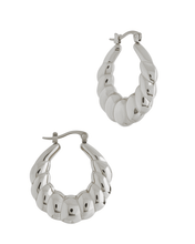 Load image into Gallery viewer, Piper Twisted Polished Hoop Earrings
