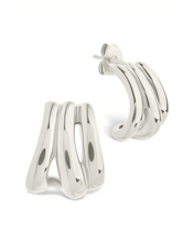 Load image into Gallery viewer, Triple Row Beatrix Statement Hoop
