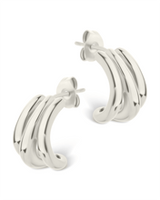 Load image into Gallery viewer, Triple Row Beatrix Statement Hoop
