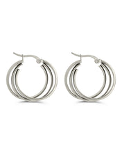 Load image into Gallery viewer, Triple Circle Lilibet Hoops
