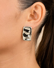 Load image into Gallery viewer, Monet Molten Metal Bar Stud Earrings

