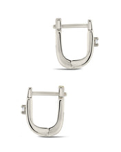 Load image into Gallery viewer, Zella CZ &amp; Enamel Huggie Hoop Earrings
