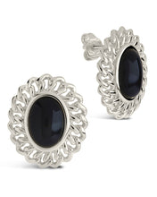 Load image into Gallery viewer, Ainsley Onyx Statement Stud Earrings
