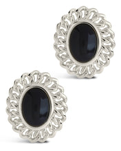 Load image into Gallery viewer, Ainsley Onyx Statement Stud Earrings
