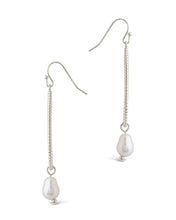 Load image into Gallery viewer, Elyse Pearl &amp; Oval Drop Dangle Earrings
