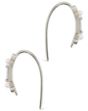 Load image into Gallery viewer, Nadia CZ &amp; Pearl Threader Earrings
