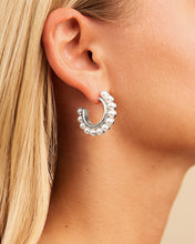 Load image into Gallery viewer, Pearl Bubble Hoop Earrings
