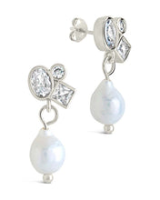 Load image into Gallery viewer, Penny CZ &amp; Pearl Cluster Studs

