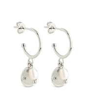 Load image into Gallery viewer, Morgan Pearl &amp; Disk Dangle Earrings
