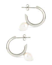 Load image into Gallery viewer, Sterling Silver Micki Pearl Drop Stud Earrings
