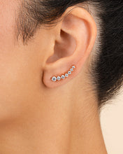 Load image into Gallery viewer, Graduated CZ Crawler Earrings
