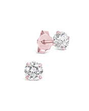 Load image into Gallery viewer, Sterling Silver 4mm CZ Stud Earrings
