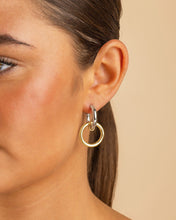 Load image into Gallery viewer, Jemma Two-Tone Double Circle Earrings
