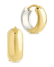 Load image into Gallery viewer, Betina Dual Tone Thick Micro Hoops
