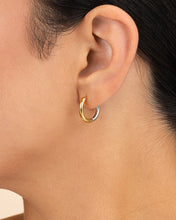 Load image into Gallery viewer, Cinzia Dual Tone Thin Micro Hoops
